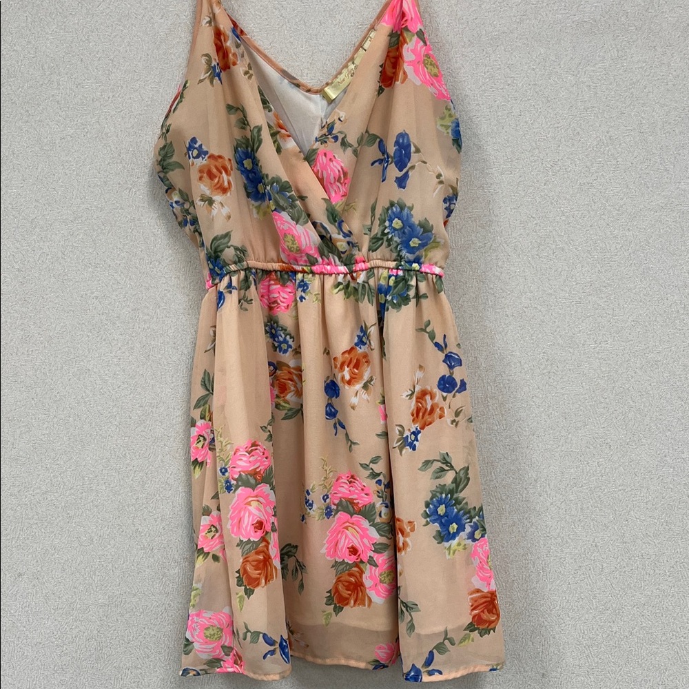 Floral V-Neck Sleeveless Dress